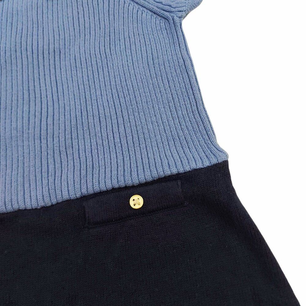 Janie and Jack The Portrait Perfect Dress Girls 4 Blue Years Knit Ribbed Cotton - Picture 4 of 11
